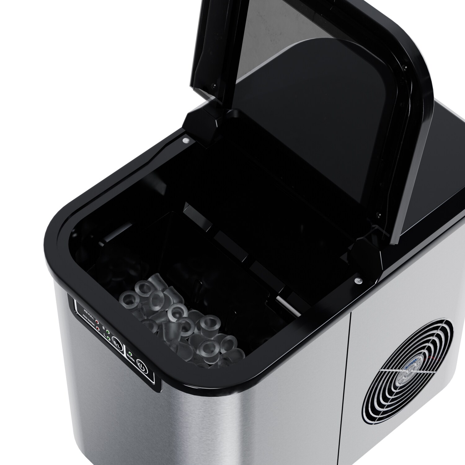TroniTechnik® Eiswürfelmaschine Eiswürfelbereiter aus Edelstahl , Ice Maker, 12kg/24h, 2,2 Liter Wassertank, 2 Größen, Selbstreinigung online kaufen bei Netto