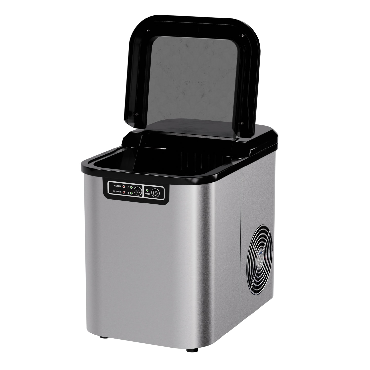 TroniTechnik® Eiswürfelmaschine Eiswürfelbereiter aus Edelstahl , Ice Maker, 12kg/24h, 2,2 Liter Wassertank, 2 Größen, Selbstreinigung online kaufen bei Netto
