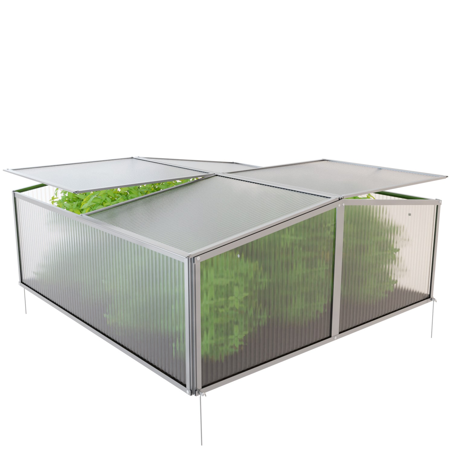 GARMIO&reg; Fr&uuml;hbeet Mini Gew&auml;chshaus Calla mit Dachfenster, UV-Schutz, Alu Fr&uuml;hbeet, Mini-Gew&auml;chshaus, Treibhaus, Fr&uuml;hbeetkasten - Bild 1