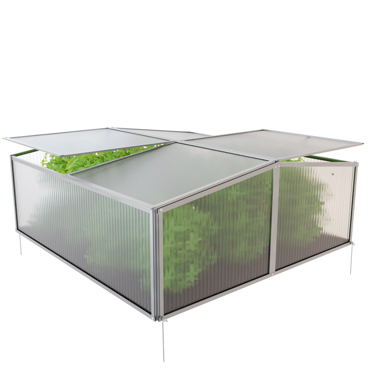 GARMIO® Frühbeet Mini Gewächshaus Calla mit Dachfenster, UV-Schutz, Alu Frühbeet, Mini-Gewächshaus, Treibhaus, Frühbeetkasten | 04068645000300