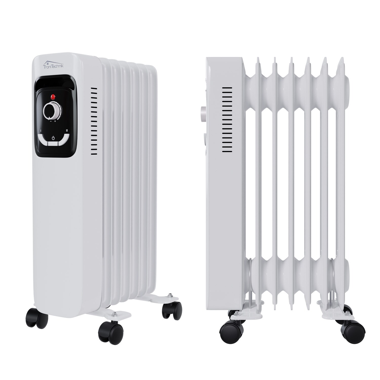 TroniTechnik&reg; &Ouml;lradiator Elektroheizung TT-OR 207 in wei&szlig; mit 7 Rippen und 1500 Watt, drei Heizstufen (600W, 900W, 1500W) - Bild 1
