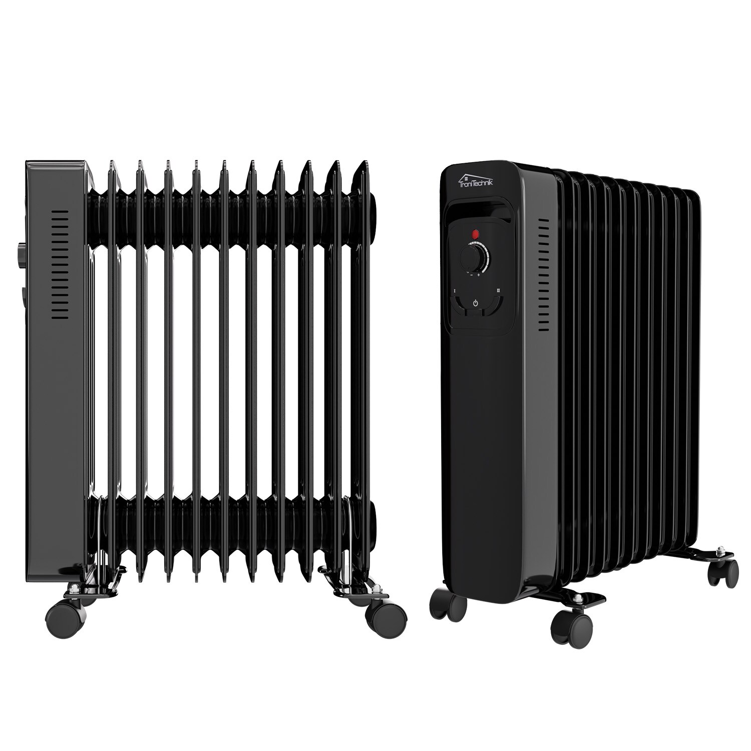 TroniTechnik&reg; &Ouml;lradiator Elektroheizung TT-OR 211 in Schwarz mit 11 Rippen und 2500 Watt, drei Heizstufen (1000W, 1500W, 2500W) - Bild 1