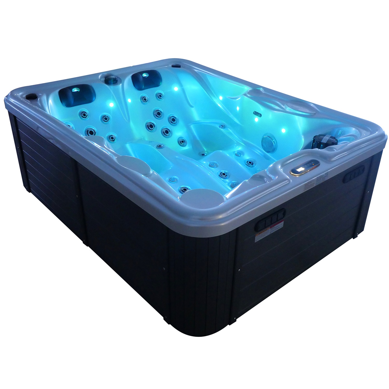 Tronitechnik&reg; Outdoor Whirlpool, 2 Personen, aus Sanit&auml;racryl, winterfest isoliert, Balboa Spa, Massaged&uuml;sen, Liegepl&auml;tze, LED, 620 Liter - Bild 1