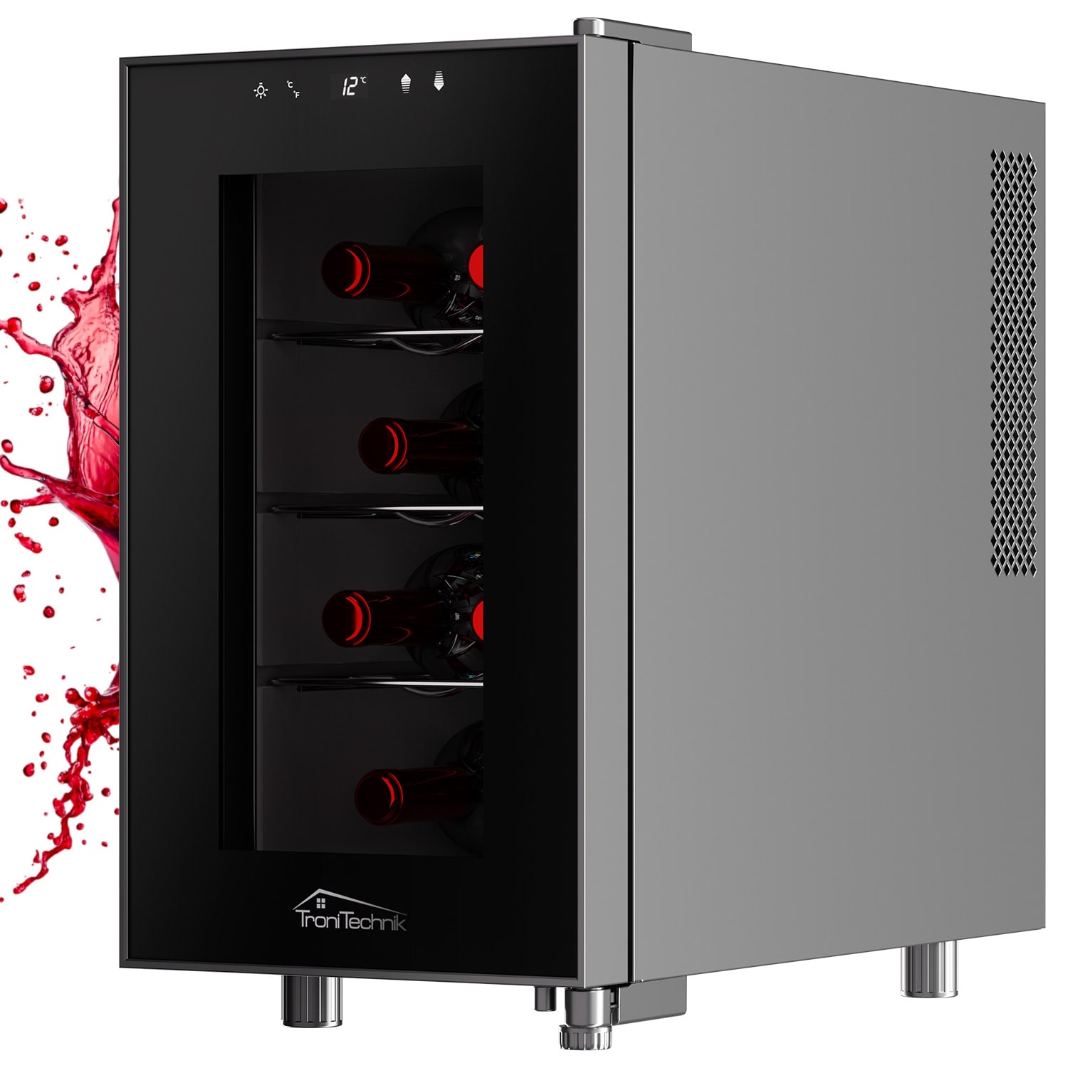 TroniTechnik&reg; Weink&uuml;hlschrank Marseille, Getr&auml;nkek&uuml;hlschrank, Minibar Weink&uuml;hler, 23 Liter, 8 Flaschen - Bild 1