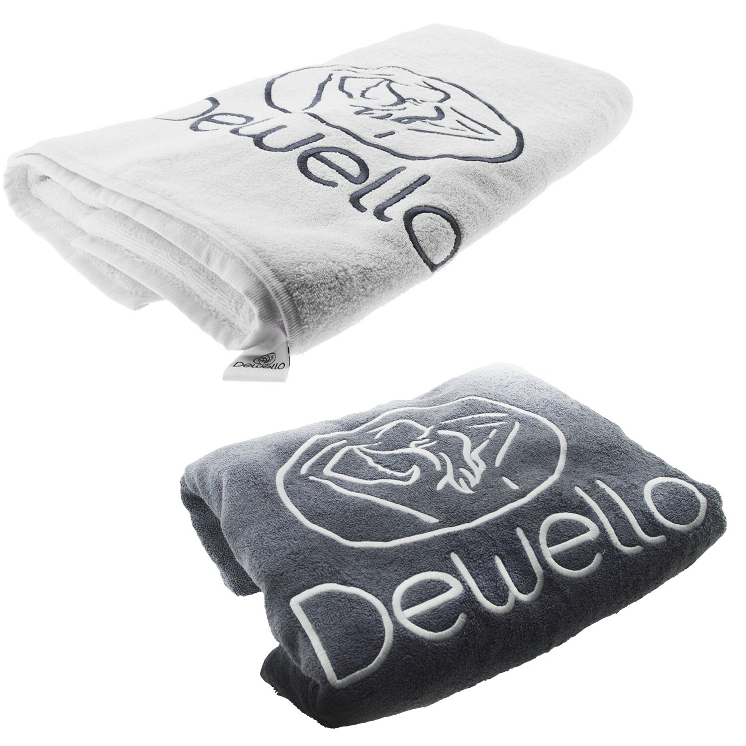 Dewello&reg; Saunahandtuch Handtuch aus Baumwolle, f&uuml;r Badezimmer und Sauna oder Yoga, lichtbest&auml;ndig Zwirnfrottee 75x200 cm, verschiedene Farben - Bild 1