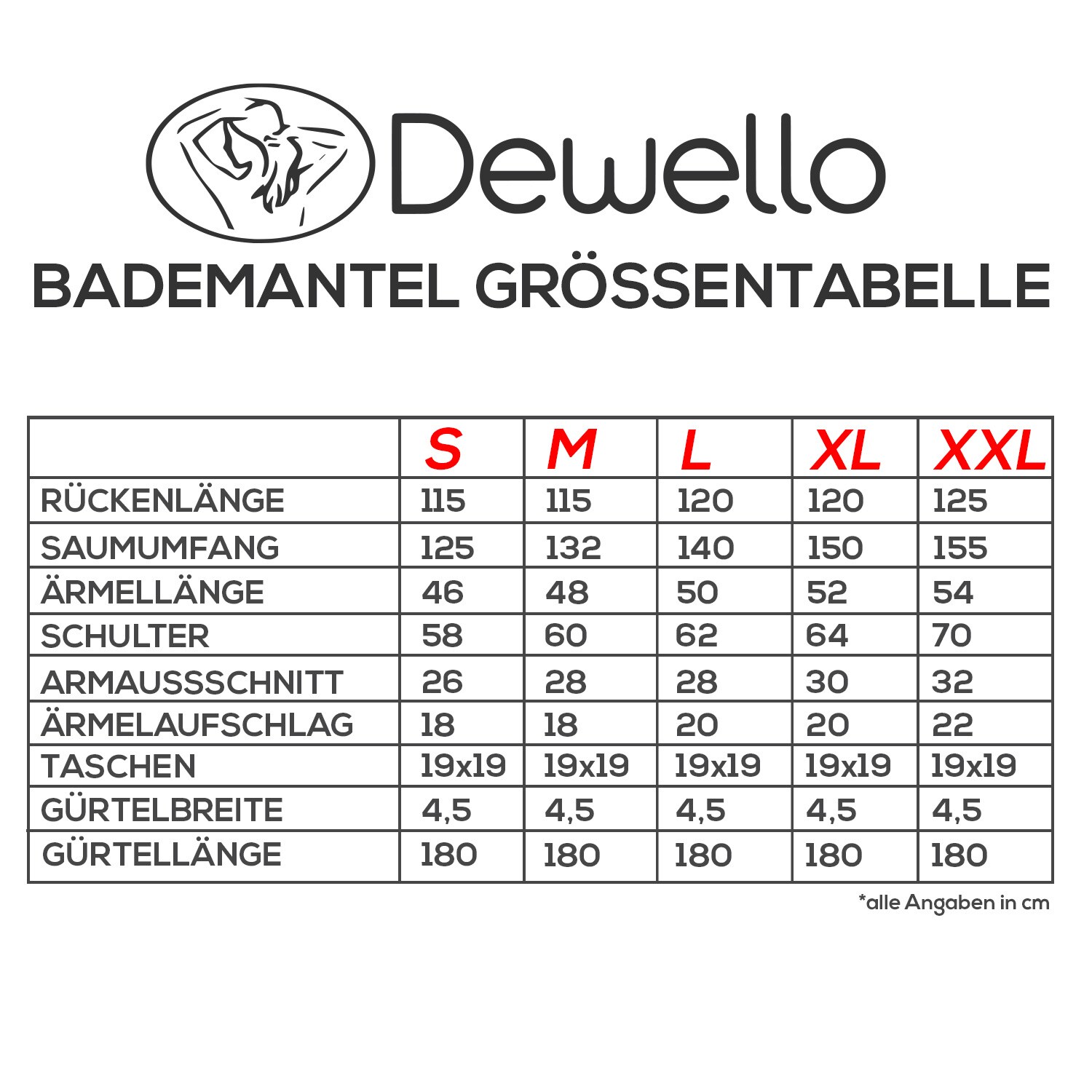 Dewello® Bademantel mit Kapuze Baumwolle für Sauna und nach dem Sport, Frottee Unisex Grau, Verschiedene Größen (S-XXL), Farbe:Grau