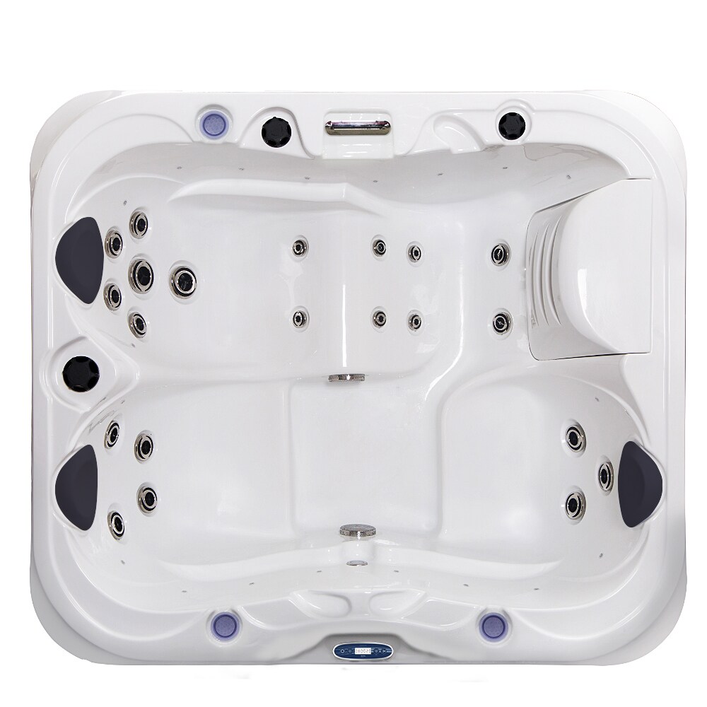 Tronitechnik&reg; Outdoor Whirlpool NISIDA 3 Pl&auml;tze, 21 D&uuml;sen, 3-PS-Pumpe, LED-Beleuchtung, Farblichttherapie, Heizung, Wasserfall, vormontiert - Bild 1