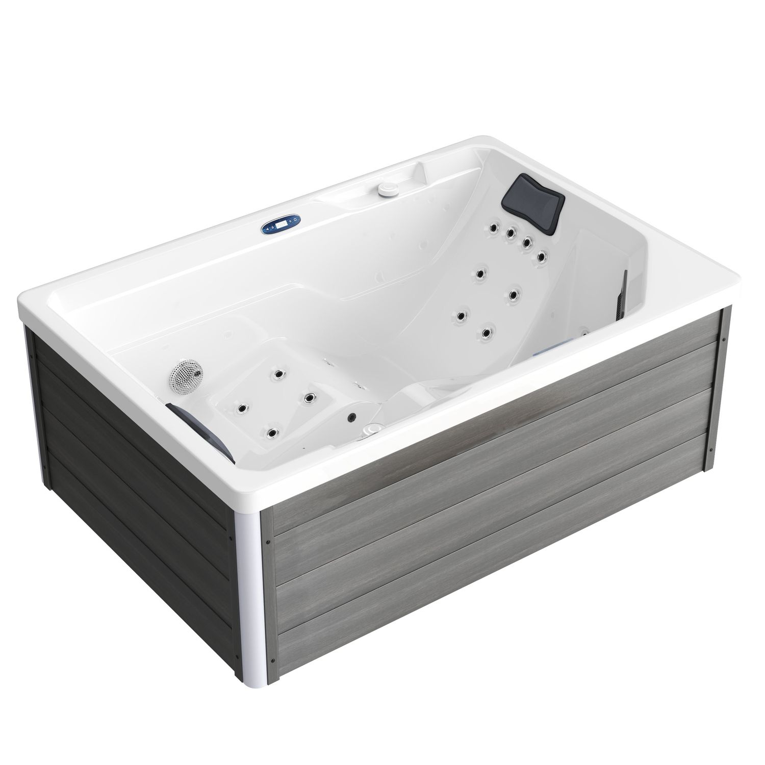 TroniTechnik&reg; Outdoor Whirlpool Spa GALERA 190cm x 130cm mit Heizung, Hydromassage, Farblicht - Bild 1