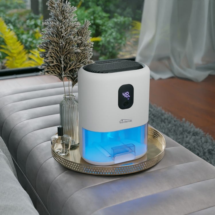 TroniTechnik&reg; Luftentfeuchter EF-02 Mini elektrisch bis 400&nbsp;ml/24&nbsp;h, kompakt und leise, 1&nbsp;L Tank, LED-Farblicht, f&uuml;r kleine R&auml;ume bis 20&nbsp;m&sup2; - Bild 1