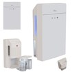 TroniTechnik® Luftentfeuchter EF-03 elektrisch bis 600 ml/24 h, 2,2 L Tank, Glasfront, Abtautomatik, leise, mit Schlauchanschluss, für Räume bis 30 m²