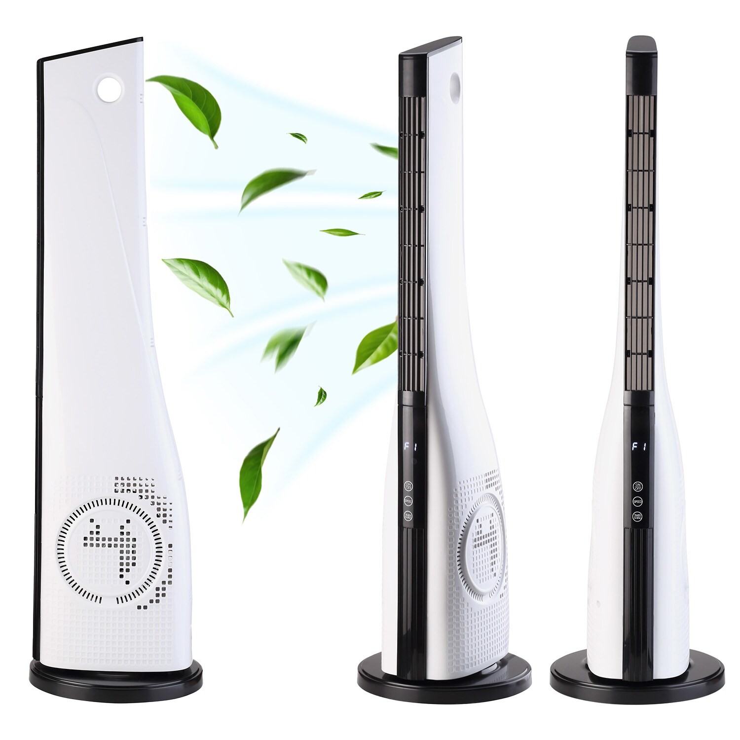 TroniTechnik&reg; Turmventilator TUV05 Standventilator 88&nbsp;cm mit Oszillation Timer 3 Stufen leise platzsparend f&uuml;r Schlafzimmer B&uuml;ro Wohnzimmer L&uuml;fter 50&nbsp;W - Bild 1