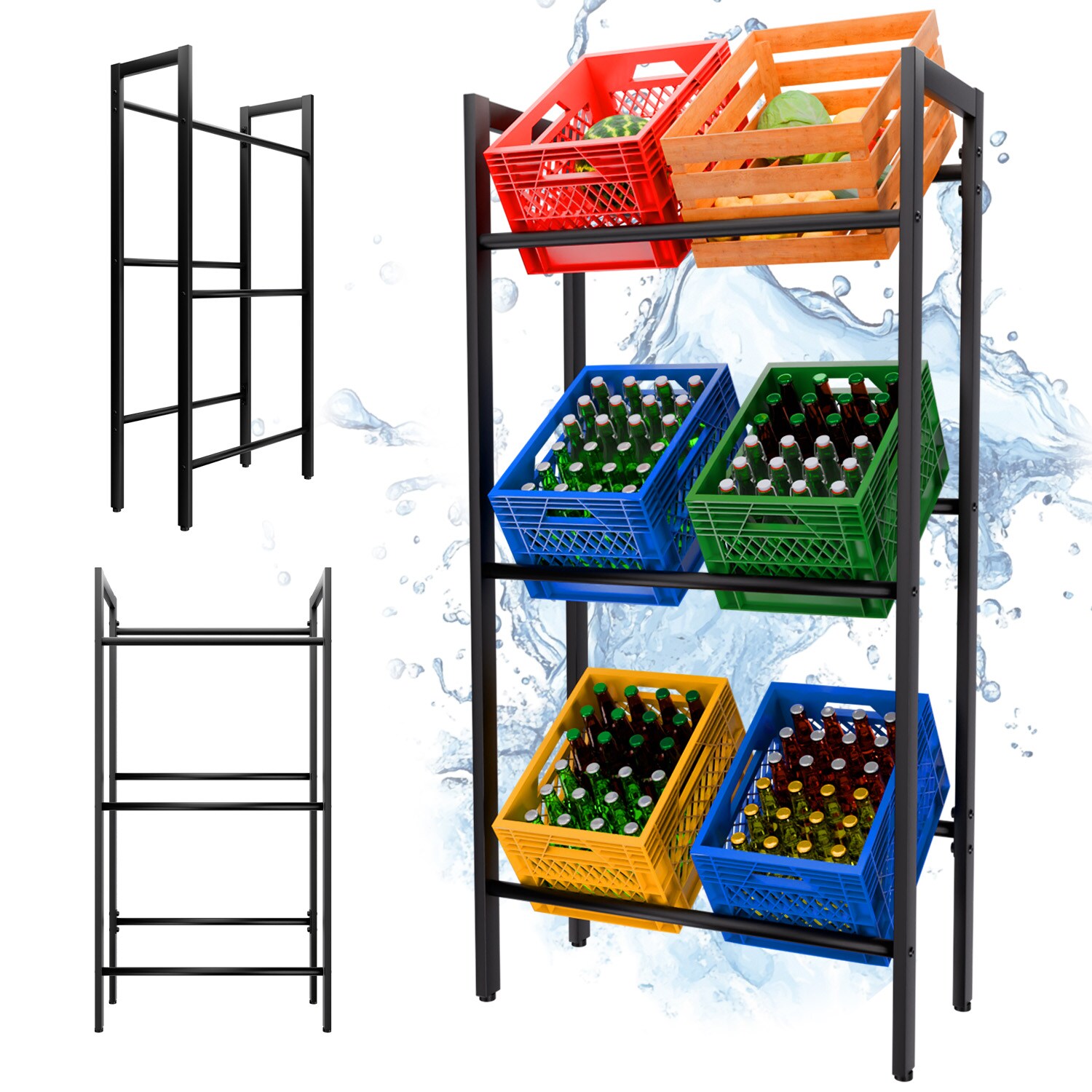 TroniTechnik® Getränkekistenregal 6 Kisten Kistenregal 6 Kästen Bierkastenständer Getränkeständer | 04062048016869