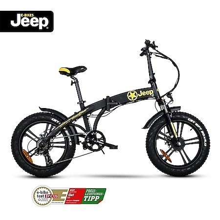 Jeep Fold FAT E-Bike FR 7020, 20“ Kompaktrad, Falt-E-Bike, 7-Gang Kettenschaltung, black - Bild 1