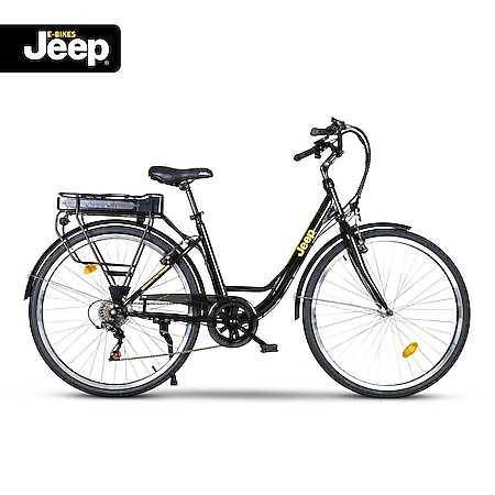 Jeep City E-Bike ECR 3000, 28”, 6-Gang SHIMANO Kettenschaltung, black - Bild 1