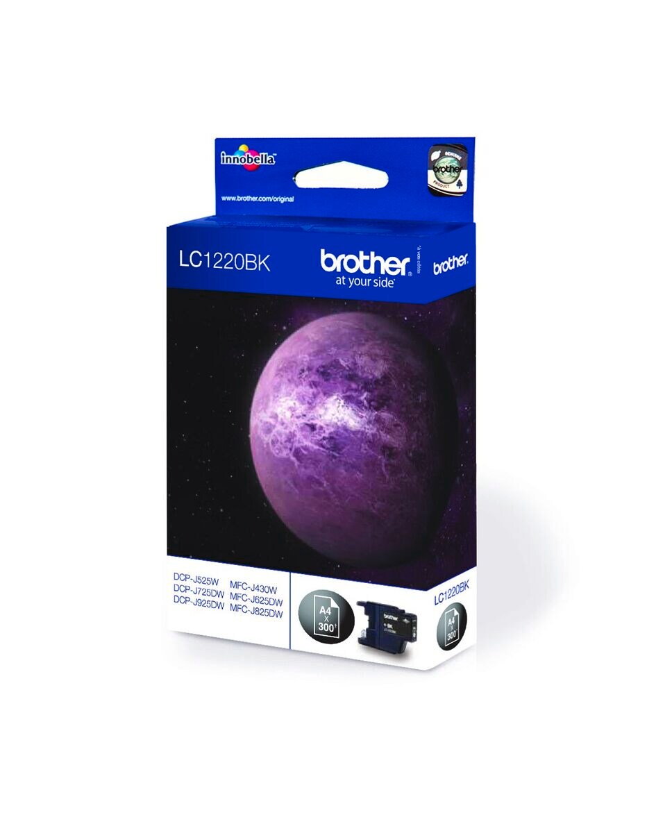 Brother Tintenpatrone LC-1220BK Schwarz (ca. 300 Seiten) | 04977766696357