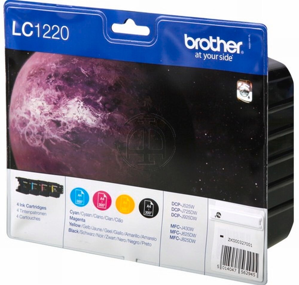 Brother Tintenpatronen LC-1220 Multipack (je 1x BK/M/C/Y)