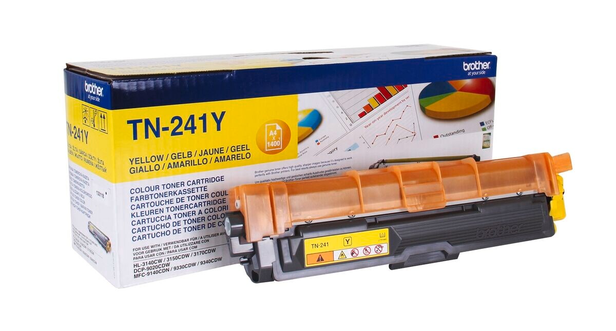 Brother Toner TN-241Y Gelb (ca. 1400 Seiten) - Bild 1