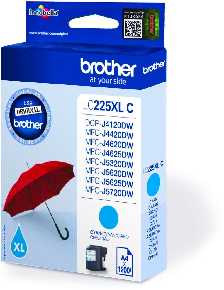 Brother Tintenpatrone LC-225XLC Cyan (ca. 1200 Seiten) - Bild 1