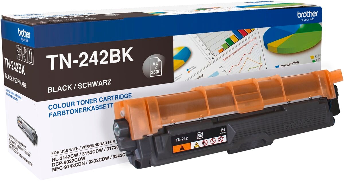 Brother Toner TN-242BK Schwarz (ca. 2500 Seiten) - Bild 1