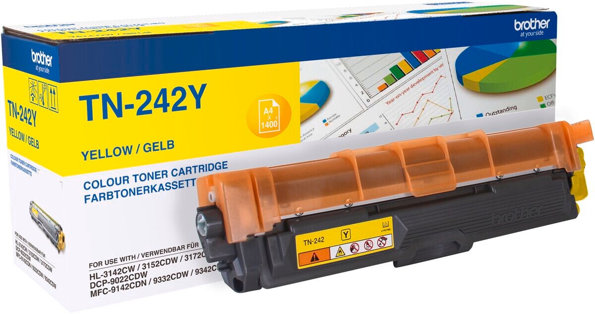 Brother Toner TN-242Y Gelb (ca. 1400 Seiten) | 04977766745635