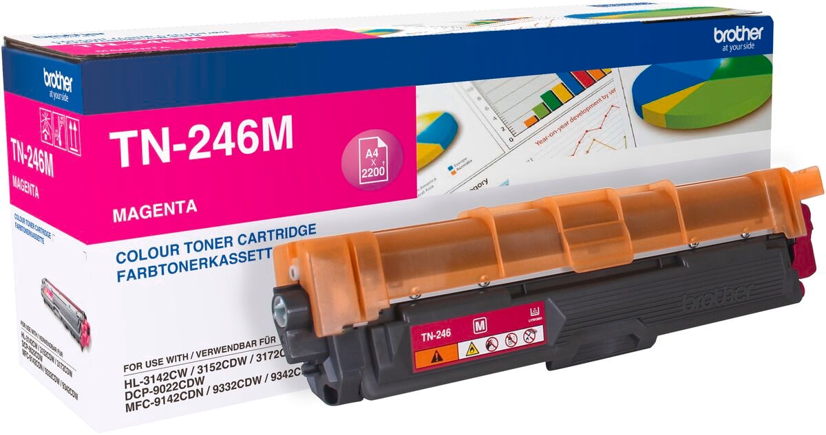 Brother Toner TN-246M Magenta (ca. 2200 Seiten) - Bild 1