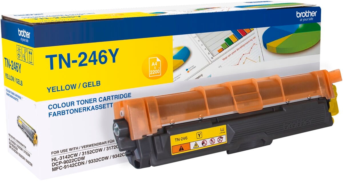 Brother Toner TN-246Y Gelb (ca. 2200 Seiten) - Bild 1
