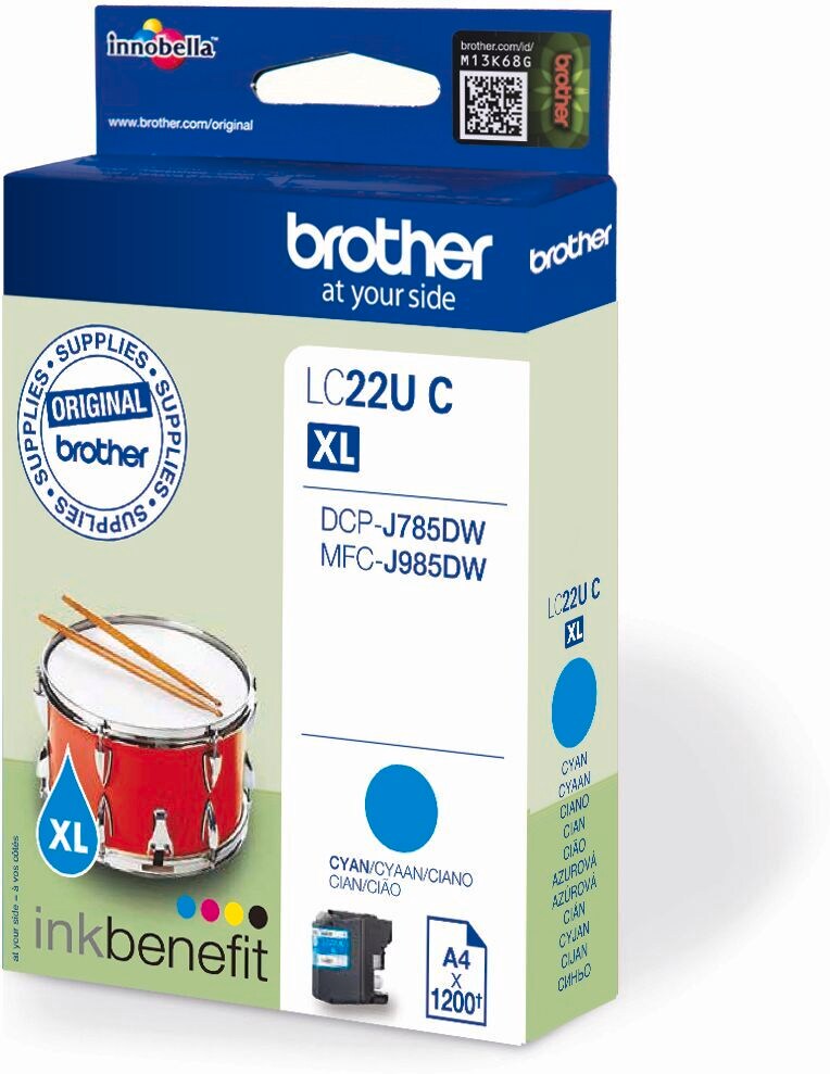 Brother Tintenpatrone LC-22UC Cyan (ca. 1200 Seiten) - Bild 1