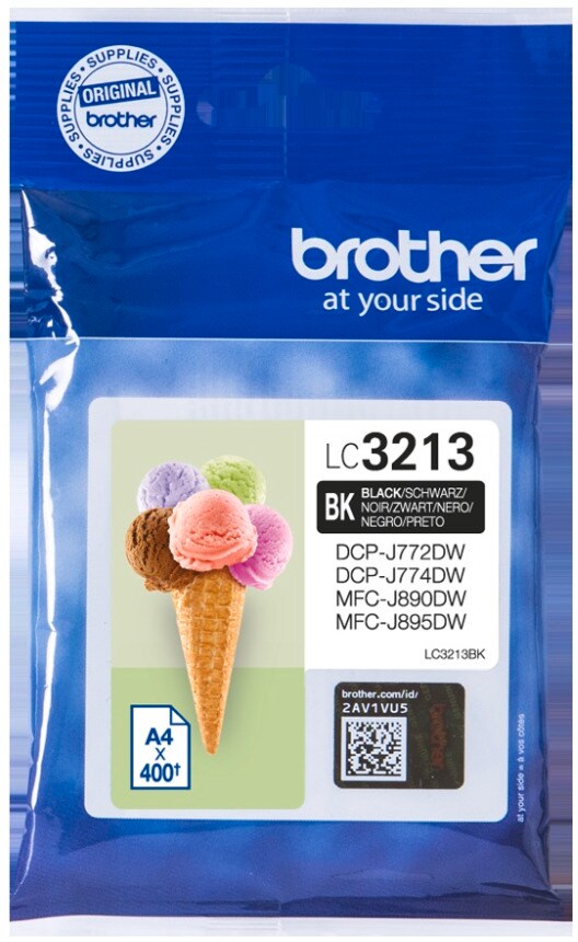 Brother Tintenpatrone LC-3213BK Schwarz (ca. 400 Seiten) | 04977766762250