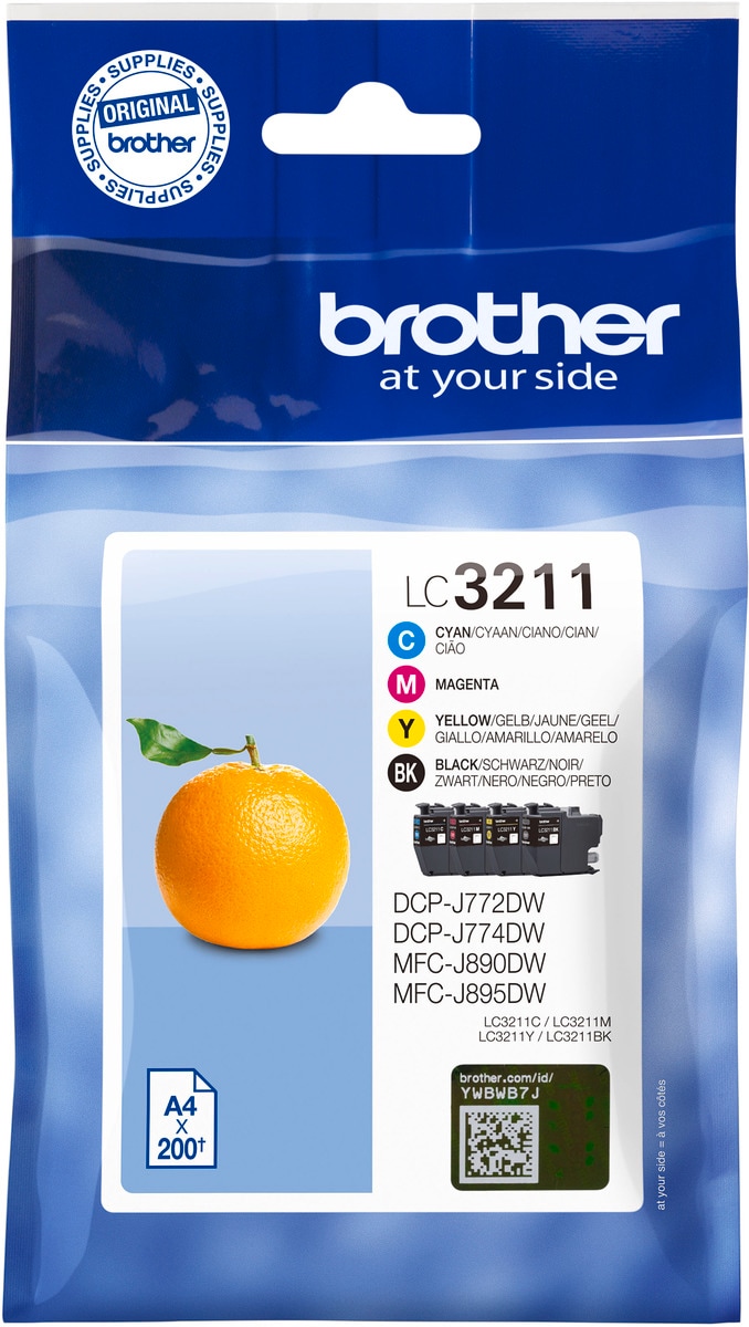Brother Tintenpatronen LC-3211 Multipack (je 1x BK/M/C/Y)