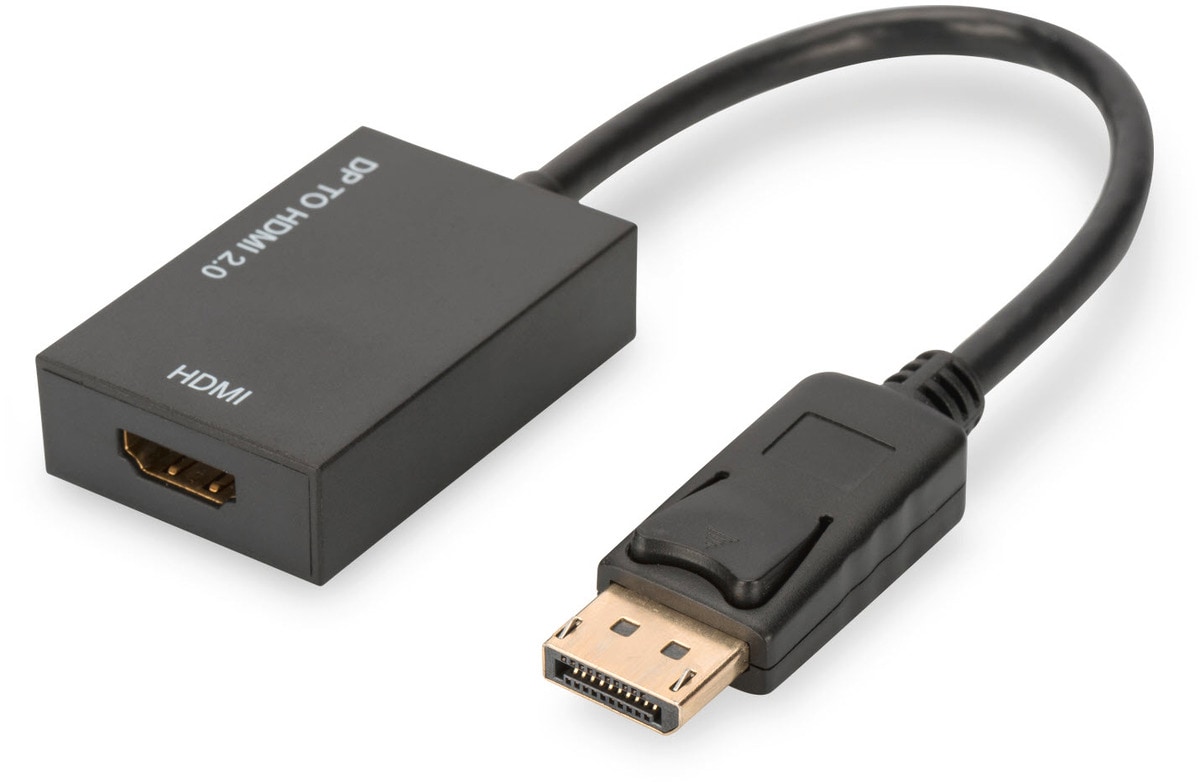 ASSMANN Aktives DisplayPort auf HDMI-Adapterkabel, 0,2m - Bild 1
