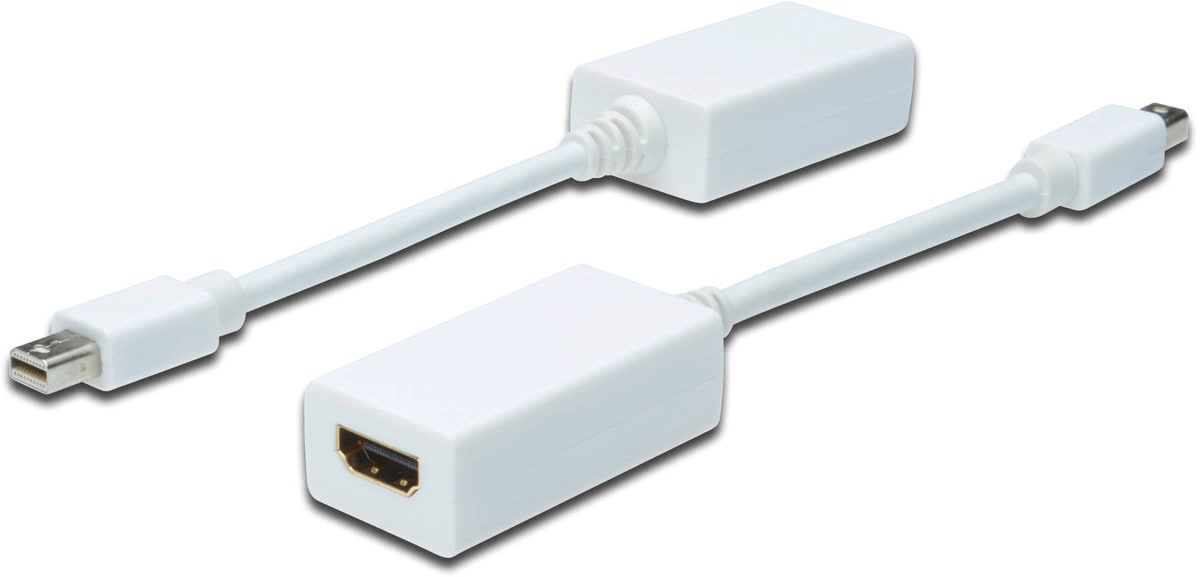 ASSMANN DisplayPort Adapterkabel mini DP-HDMI Typ A 0.15m wei&szlig; - Bild 1