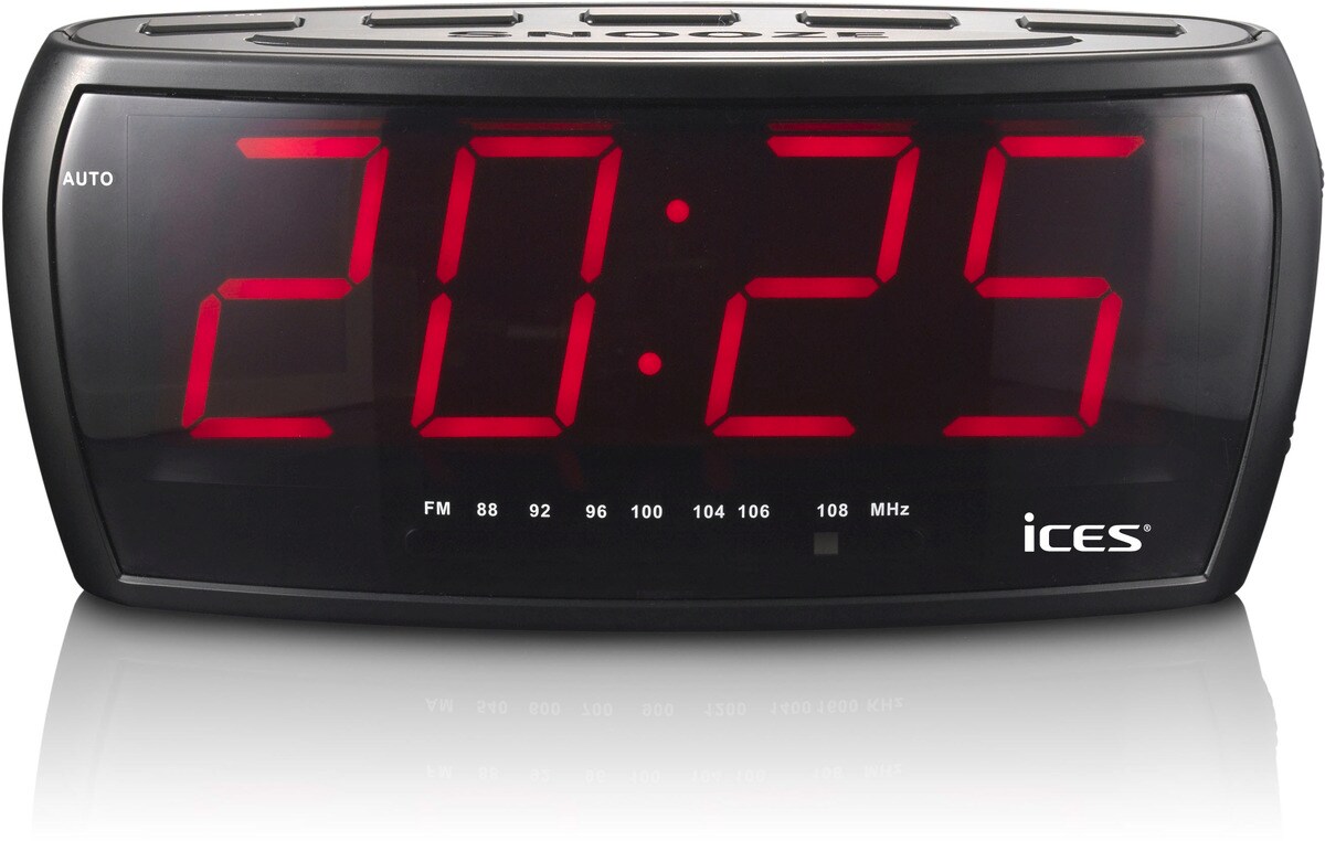 LENCO ICR-230-1 FM-Uhrenradio und Radiowecker, schwarz - Bild 1