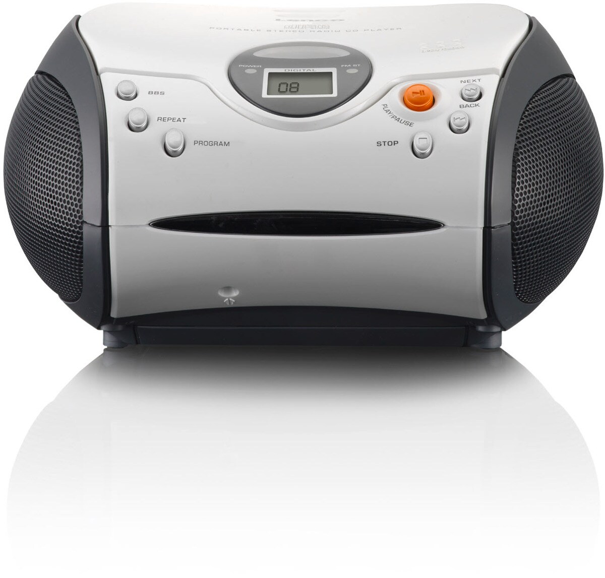 LENCO SCD-24 Stereo UKW-Radio mit CD-Player, weiß/schwarz | 08711902016854