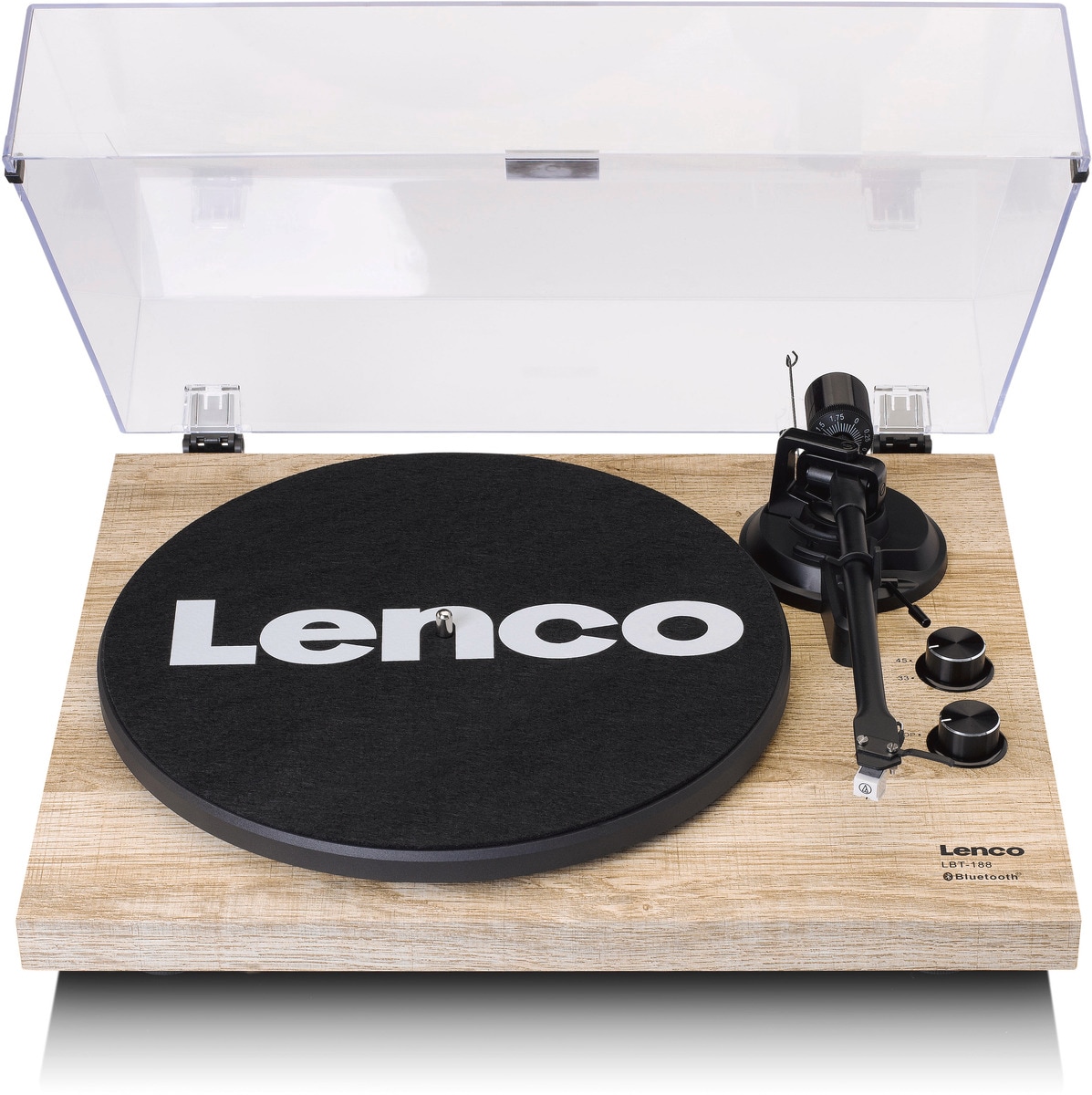 LENCO LBT-188 Bluetooth Plattenspieler mit USB, Kiefer - Bild 1
