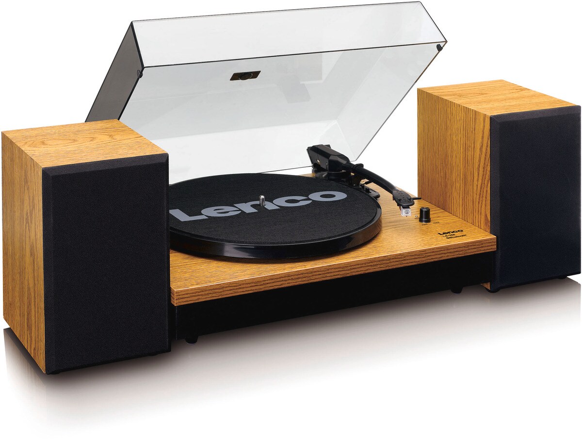 LENCO LS-300WD Plattenspieler mit ext. Lautsprechern, Holz | 08711902041009
