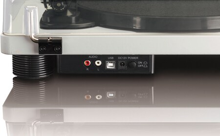 Lenco LS-50GY mit Lautsprechern Plattenspieler (Grau) bei int. kaufen online Netto