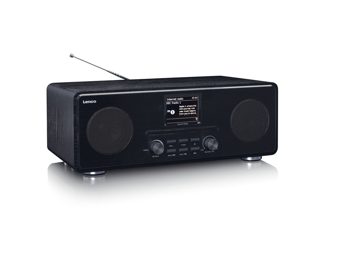 LENCO DIR-260BK Internetradio mit DAB+, BT & CD, schwarz - Bild 1