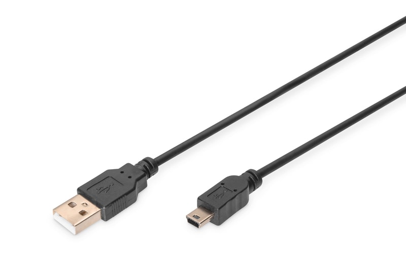 ASSMANN USB 2.0 Kabel Typ A-mini B (5pin) 1.8m USB 2.0 sw. - Bild 1