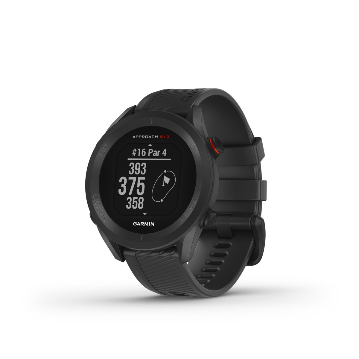 Garmin Golf-Uhr Approach S12 Schwarz/Schwarz | 00753759275419