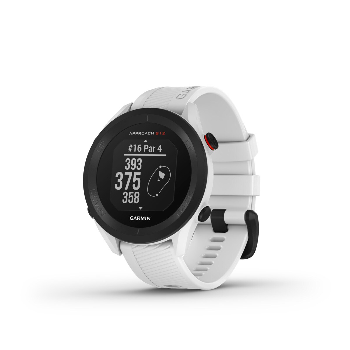 Garmin Golf-Uhr Approach S12 Weiß/Schwarz | 00753759275433