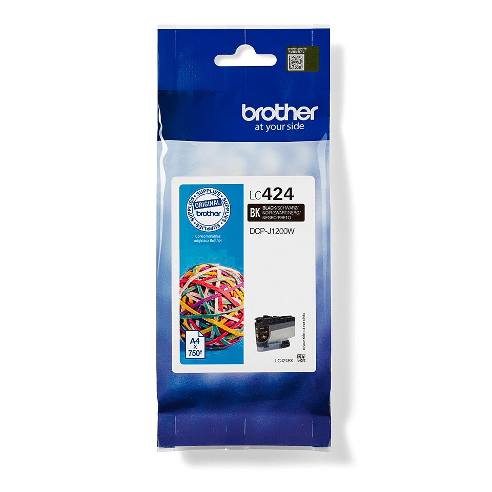 Brother Tintenpatrone LC-424BK Schwarz (ca. 750 Seiten) | 04977766810449