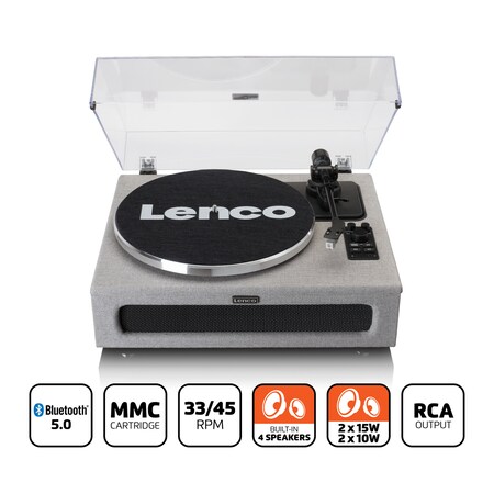 Lenco LS-440GY Plattenspieler mit 4 Lautsprechern * online kaufen bei Netto