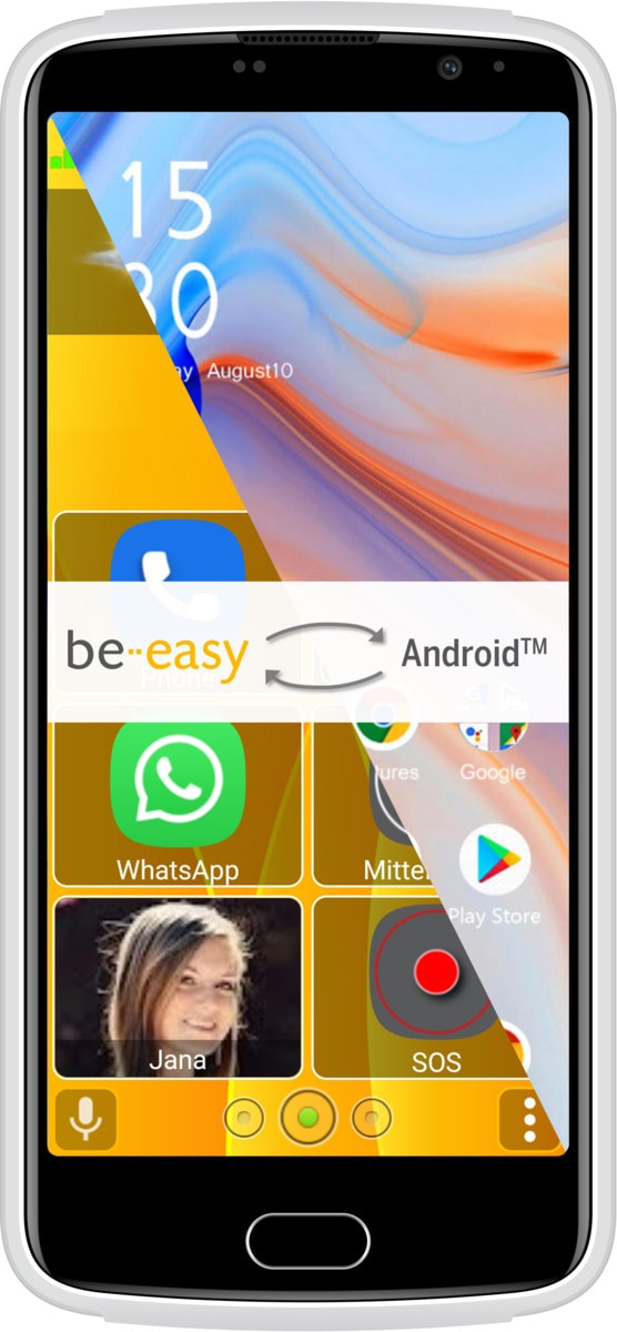 Bea-fon M7 Lite 4G Senior Smartphone white - Bild 1