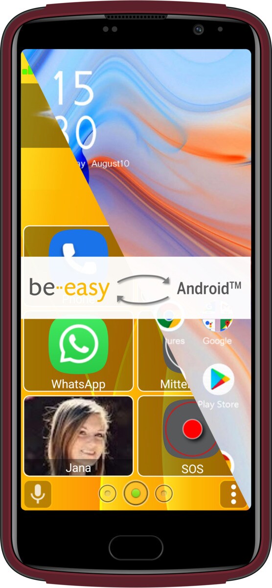 Bea-fon M7 Lite 4G Senior Smartphone red - Bild 1