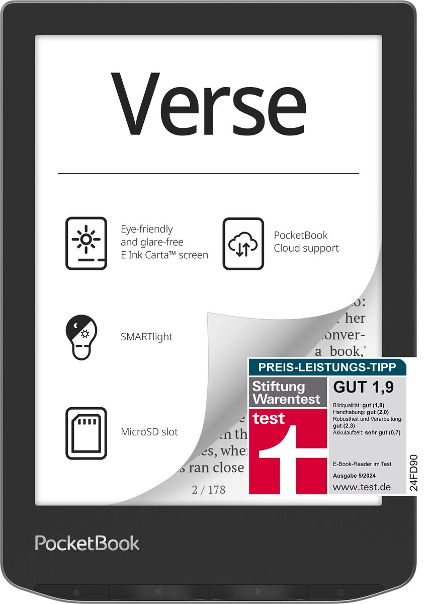 PocketBook Verse – Mist Grey DACH-Version | 04029164135355