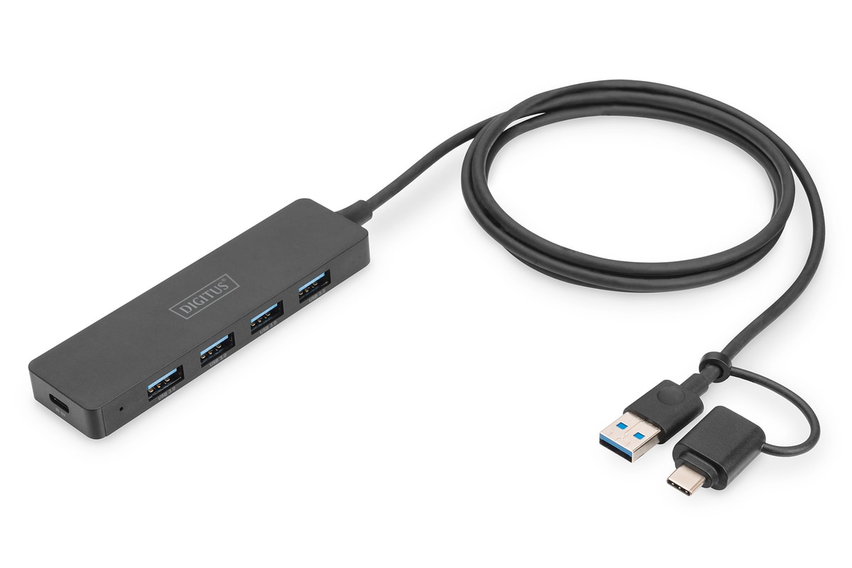 DIGITUS USB 3.0 Hub 4-Port, Slim Line - Bild 1
