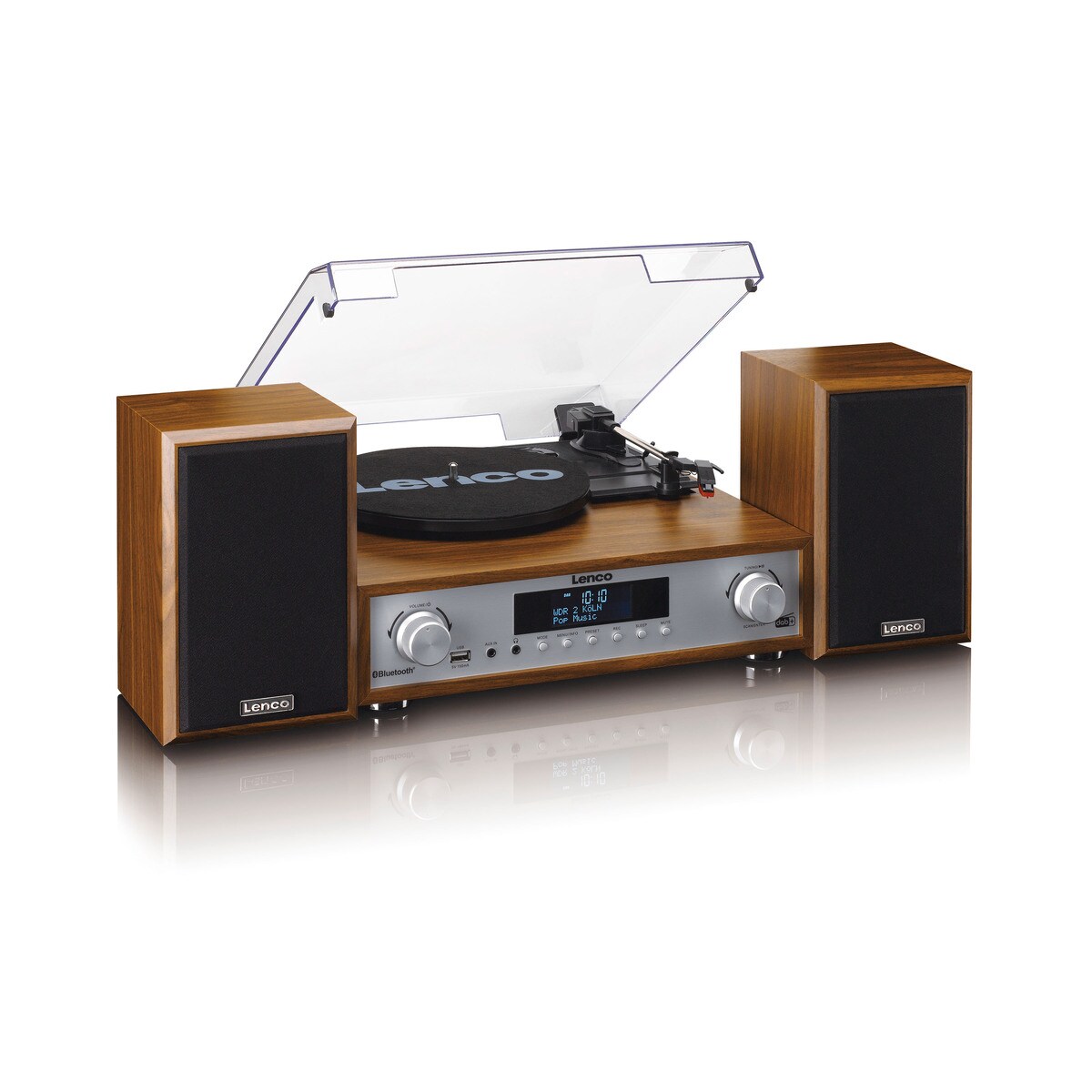 LENCO MC-160WD Hifi-Set DAB+, FM-Radio, Plattenspieler und BT | 08711902080046