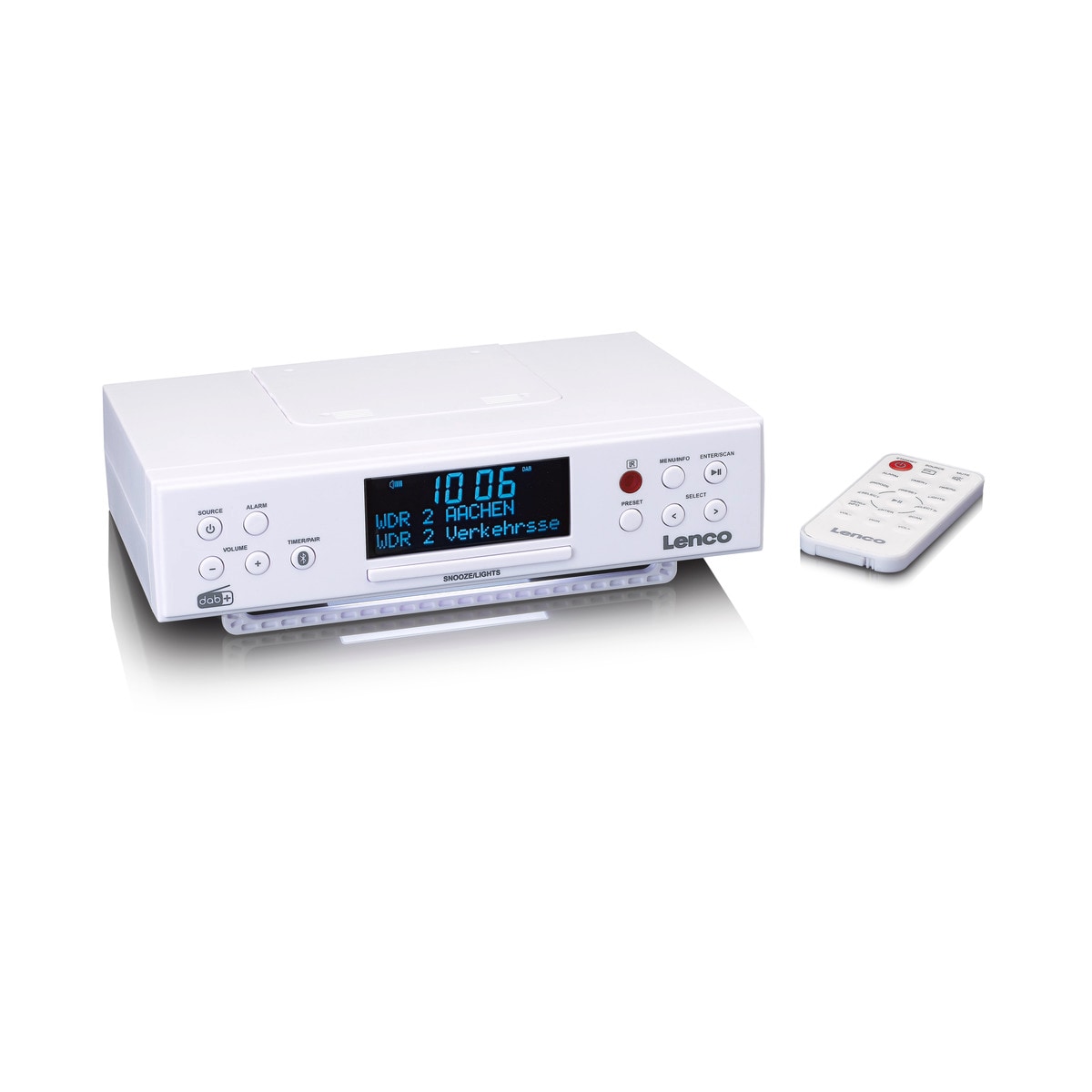 LENCO KCR-190WH K&uuml;chenradio Unterbau mit PLL-FM-Radio DAB+ BT - Bild 1