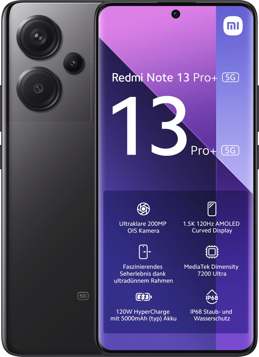 Xiaomi Redmi Note 13 Pro+ 5G 12GB+512GB midnight black