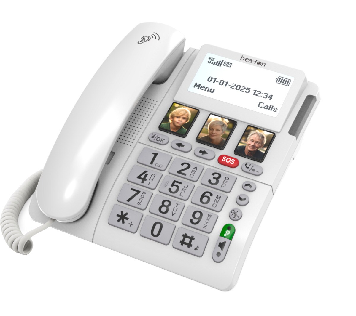 Bea-fon ML10 LTE (4G Tischtelefon) wei&szlig; inkl SOS Armband - Bild 1